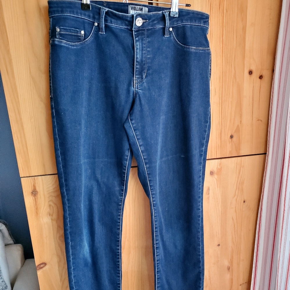 William Rast Women's Midrise Slim Leg Dark Wash Jeans size 14